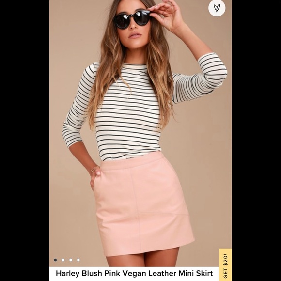 Lulu’s Mini Skirt ‘Harley’ in Blush Pink Sz M *sold out in all sizes* - Picture 2 of 6